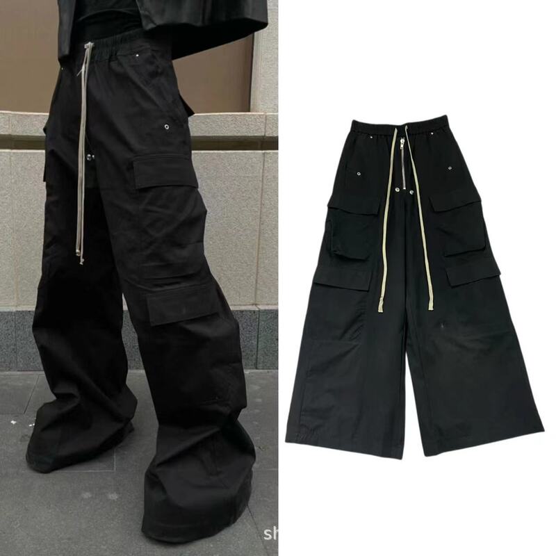 Original Standard RO Dark Style 23ss New Multi-flap Pocket Pants cargo Floor-length Wide-leg Flared Casual Pants