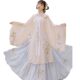 Spring and Summer New Han Dynasty Women's National Style Ming-made Cloud Shoulder Stand Collar Shirt Double-breasted Large-sleeved Shirt Horse-faced Han Dynasty Four-piece Set