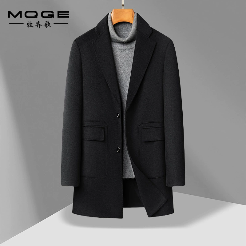 Кашемировое пальто для мужчин осень-зима новая деловая повседневная съемная пуховая вкладка