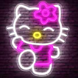 跨境专供可爱猫咪霓虹灯礼品孩子喜欢家庭装饰挂件标识灯