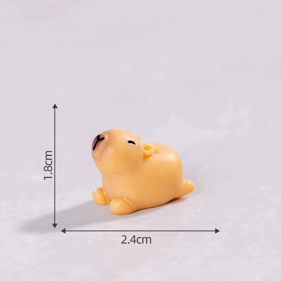 Micro paisaje creativo lindos Dolphin capibara muñeca caja ciega accesorios decoraciones accesorios de escritorio para automóviles