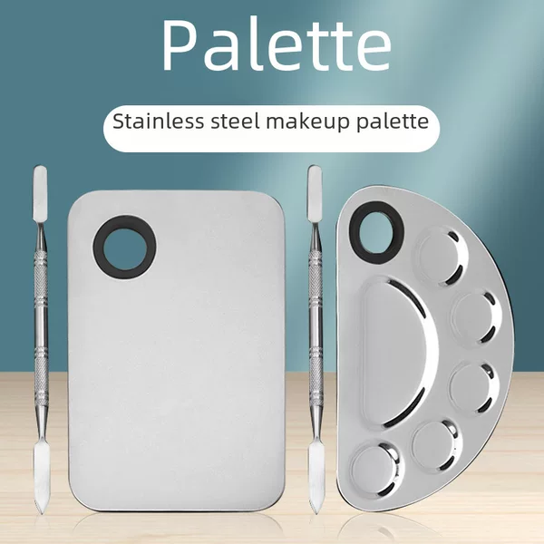 Nail palette makeup artist special stainless steel foundation palette large makeup palette beauty tools
