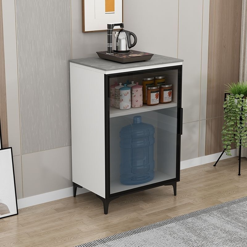 Light Luxury Rock Board Living Room Sideboard Tea Cabinet Water Dispenser Kitchen Storage Cabinet Storage Kettle Storage Single Door Cabinet