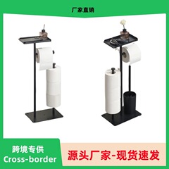 クロスボーダー洗面所床置き式ロールペーパーホルダー便器ブラシ付置物パレットスタンド多機能縦型ティッシュペーパーホルダー