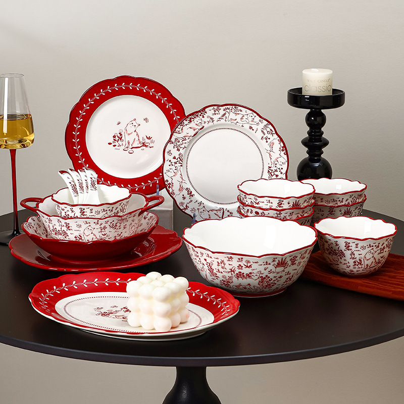 Wedding Gift Mary Cat Wedding Tableware Set Engagement Gift for Bride High-End Practical Bowl and Chopsticks Gift Box