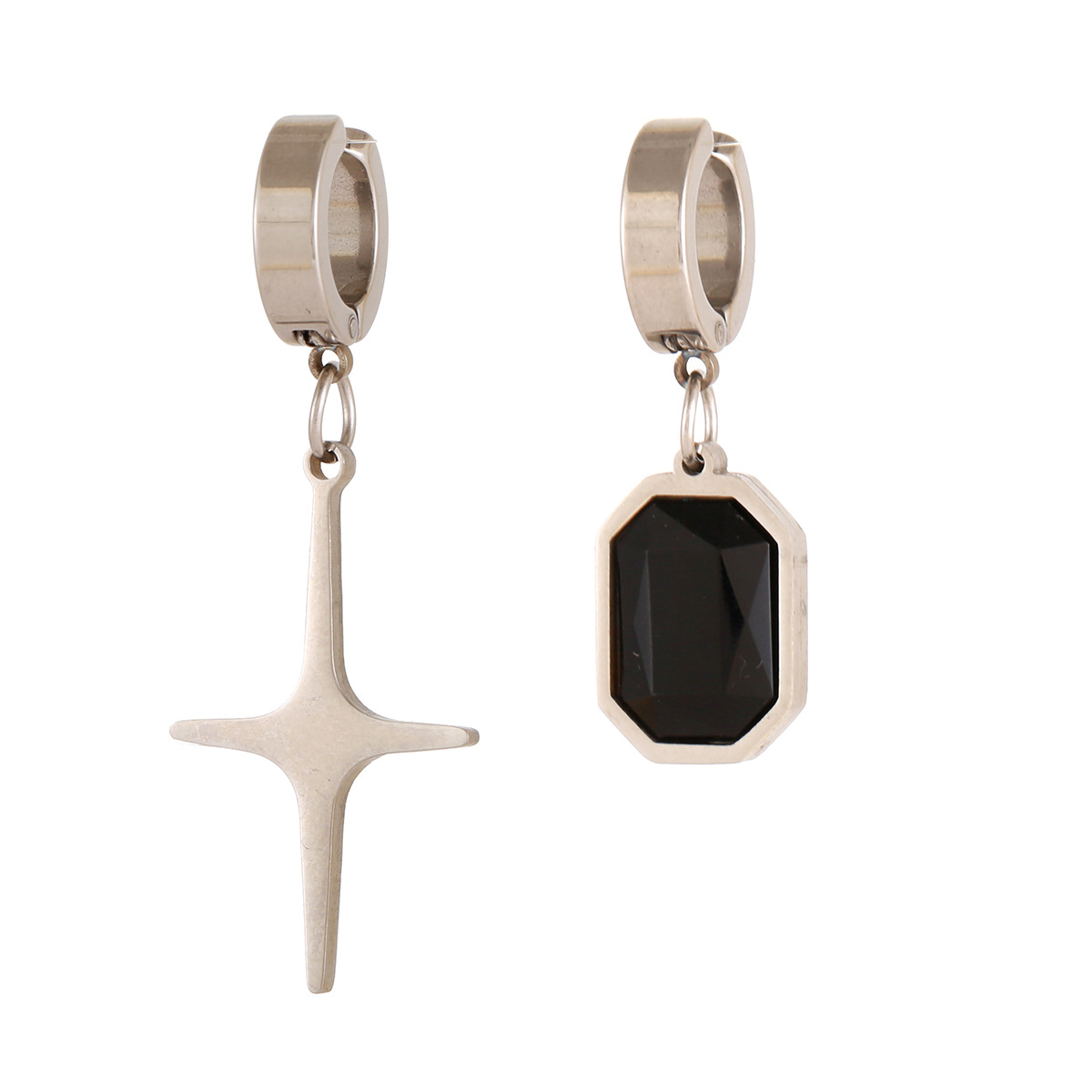 4g Weight 304 Stainless Steel Ear Needle Material Earrings Classification 1 Piece, 1 Pair Quantity Street Occasion 304 Stainless Steel Material Cross Pattern Unisex Gender Casual Style Handmade Craft Casual Cross Stainless Steel Plating Ear Clips 1 Piece 1 Pair 13