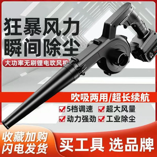 Blowing and Suction Dual-Purpose Rechargeable Lithium Battery Blower Handheld Powerful Hair Dryer Car-Mounted High-Power Dust Collector