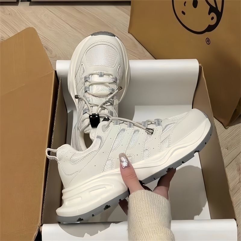 Thick-Soled Dad Shoes Women's Shoes 2025 Autumn Hot-Selling Breathable Lightweight Running Versatile Casual Sports Shoes Foreign Trade Wholesale