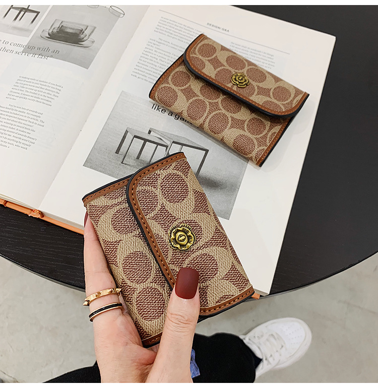 Card bag small wallet female 2021 new mini simple large capacity short card bag wholesalepicture10