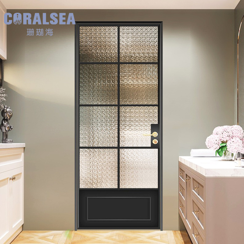 French Retro Door Diamond Art Glass Door Aluminum Alloy Partition Toilet Door Shop Coffee Shop Door Customization French Retro Door Diamond Art Glass Door Aluminum Alloy Partition Toilet Door Shop Coffee Shop Door Customization