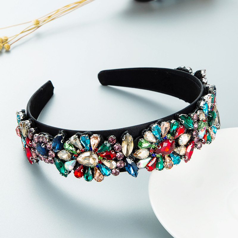 Wholesale Baroque Wide-brim Rhinestone Headband Nihaojewelry display picture 6