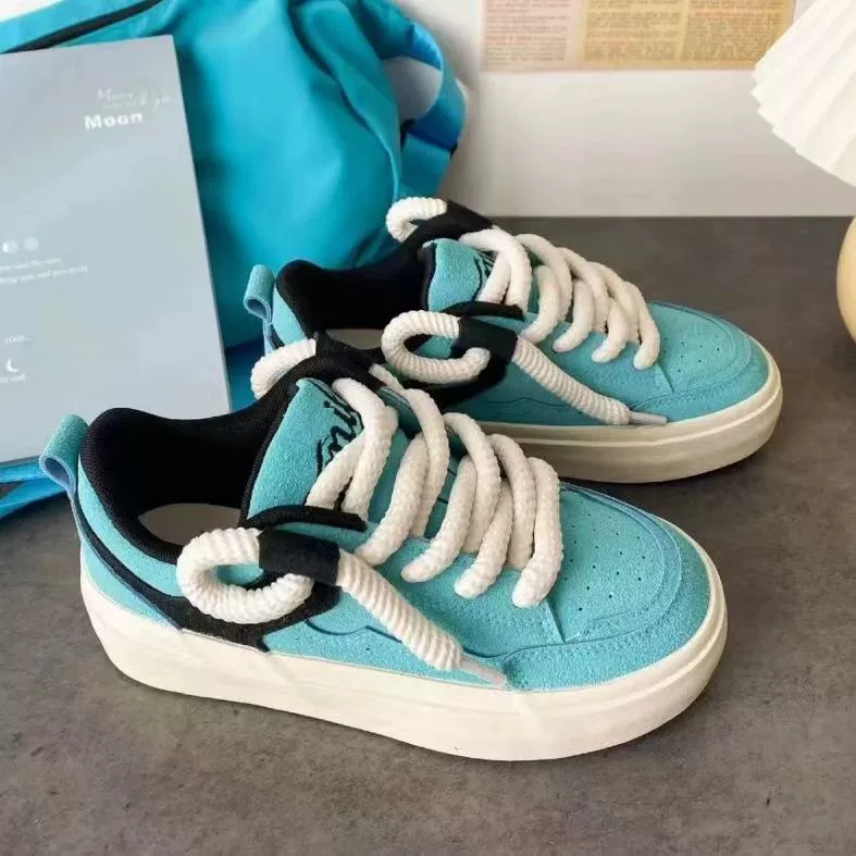 Оригинальный дизайн Lake Water Blue Bounces Женская 2024 осень новая повседневная обувь американская ретро дышащая спортивная повседневная обувь