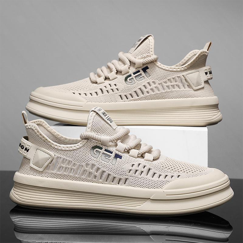 2025 verano transpirable tejido volador zapatos de moda para hombre zapatos deportivos huecos zapatos casuales de moda zapatos de coco para estudiantes
