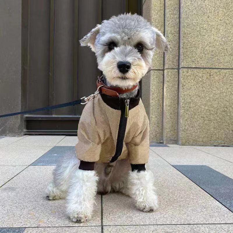 ins TikTok Fire Fall/Winter Pet Jacket New Hoodie Jacket Teddy Bitter Bear Schnauzer Dog Fighting Clothes