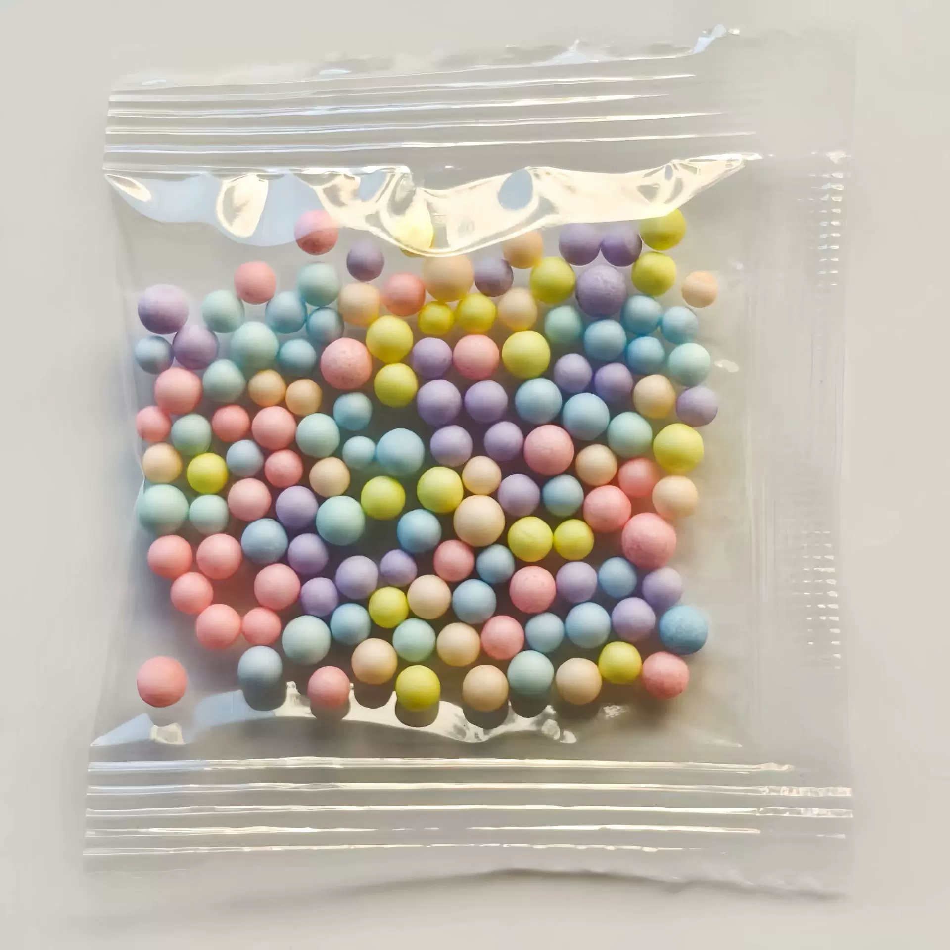 0.4克糖果色马卡龙彩色泡沫颗粒礼盒星球填充物史莱姆填充泡沫球