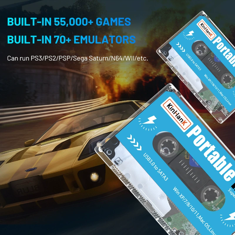 Трансграничный игровой жесткий диск 500 ГБ Batocera Plug-and-Play механическая мобильная игровая ретро-консоль