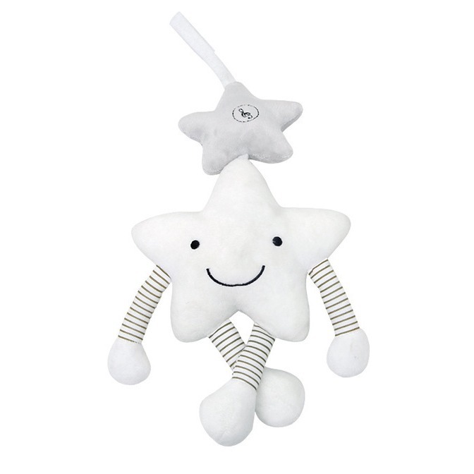White Pentagon Music Bell Pendant