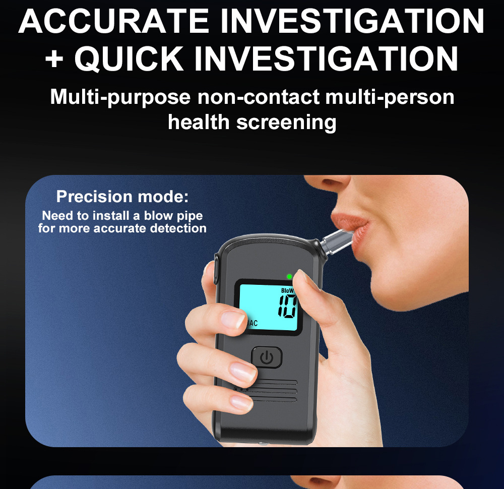 New Alcohol Tester Portable S+ Drunk Driving Special Alcohol Tester Home Air-Blown Personal Wine Tester