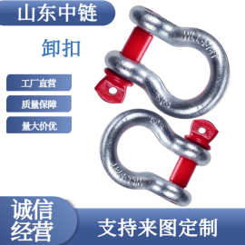 供应起重卸扣弓型D型U型卸扣强度高船用卸扣规格全
