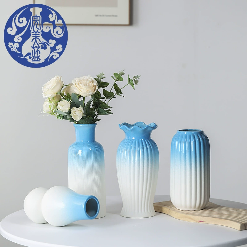 Большой диаметр градиентная ваза креативная скандинавская керамическая ваза полна звезд