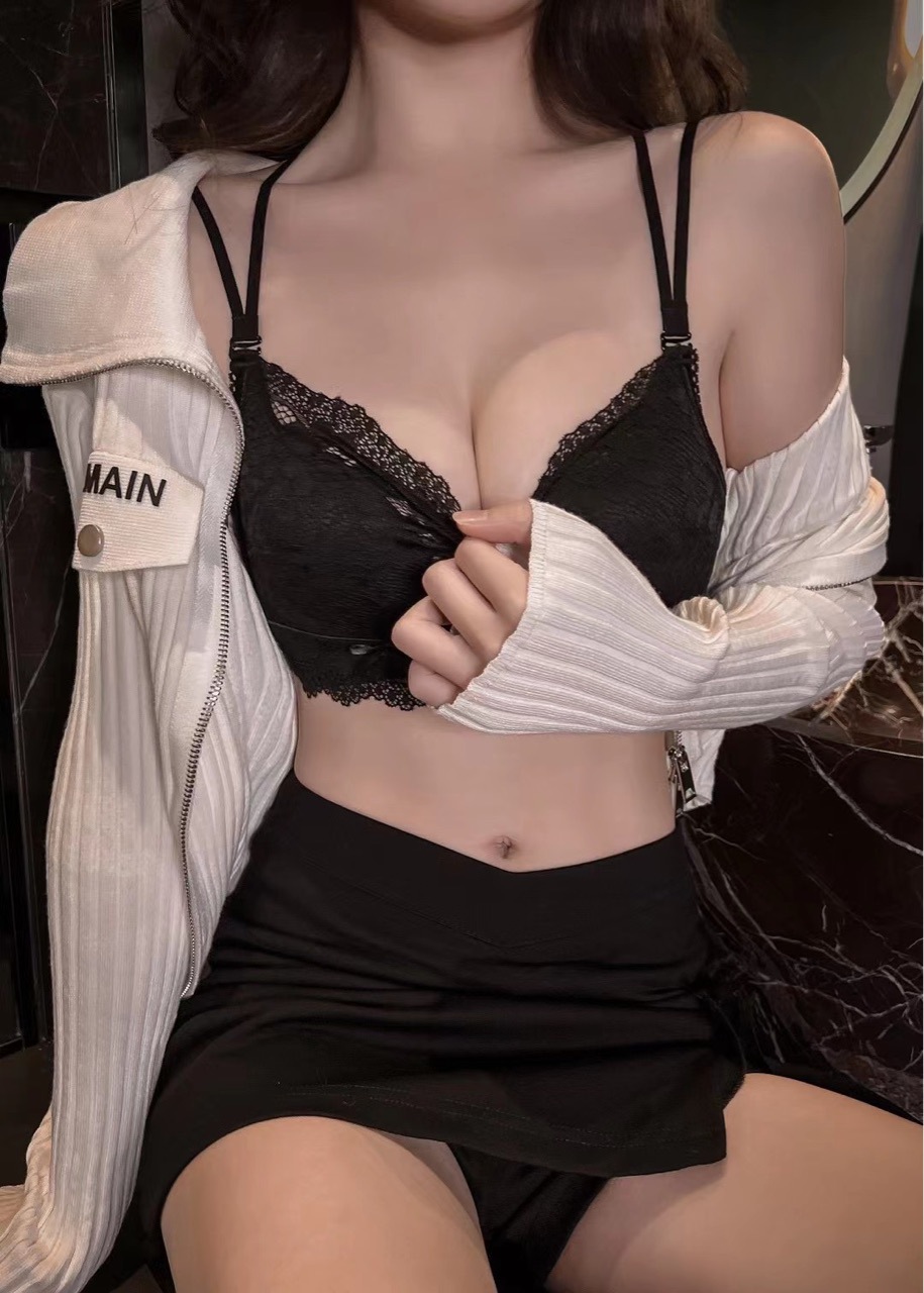 8246 tubo de encaje superior inalámbrico de moda simple encaje anti-exposición belleza espalda Sujetador push up conjunto de ropa interior