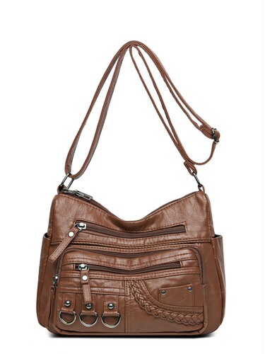 Summer Bestselling Crossbody Bag Mother Shoulder Bag Washable Soft Leather Women's Small Bag Unisex Women's Bag for Middle-Aged Women