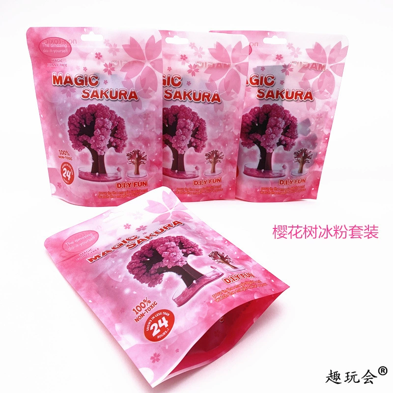 Сборка для исследования научное наблюдение небольшой эксперимент DIY бумажное дерево будет цвести красочная кристаллизация Волшебная вишневая елка Рождественская елка