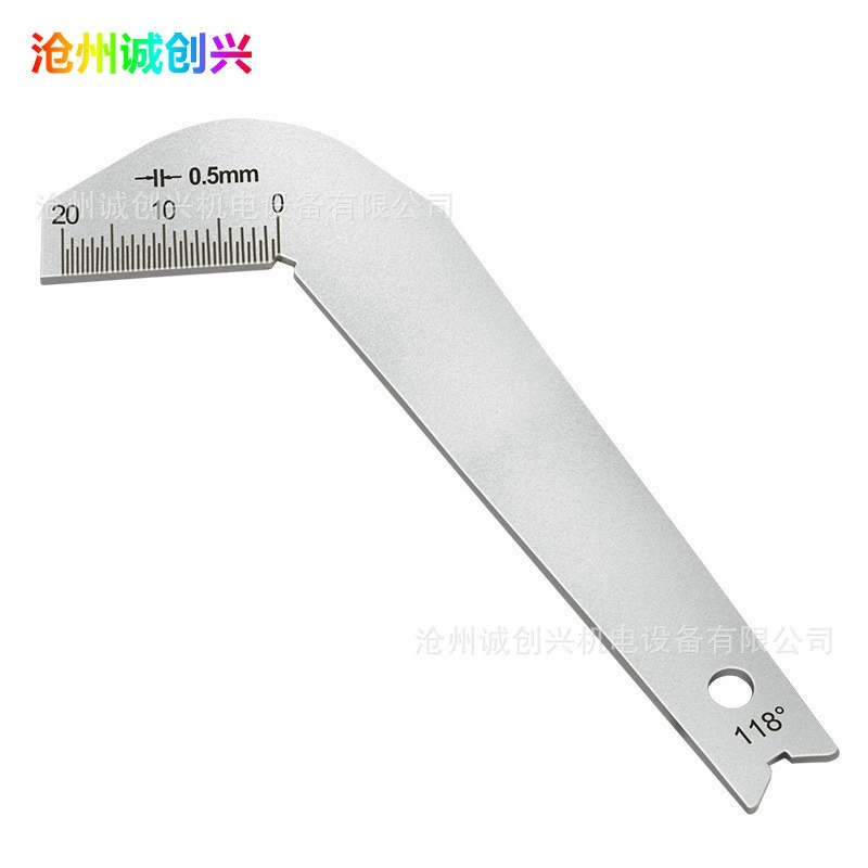 Измерительный прибор для переднего края в форме ножа из нержавеющей стали. Угловая линейка. Сверло. Измерительный прибор для переднего края. Измерение переднего края сверла под углом 118 градусов.