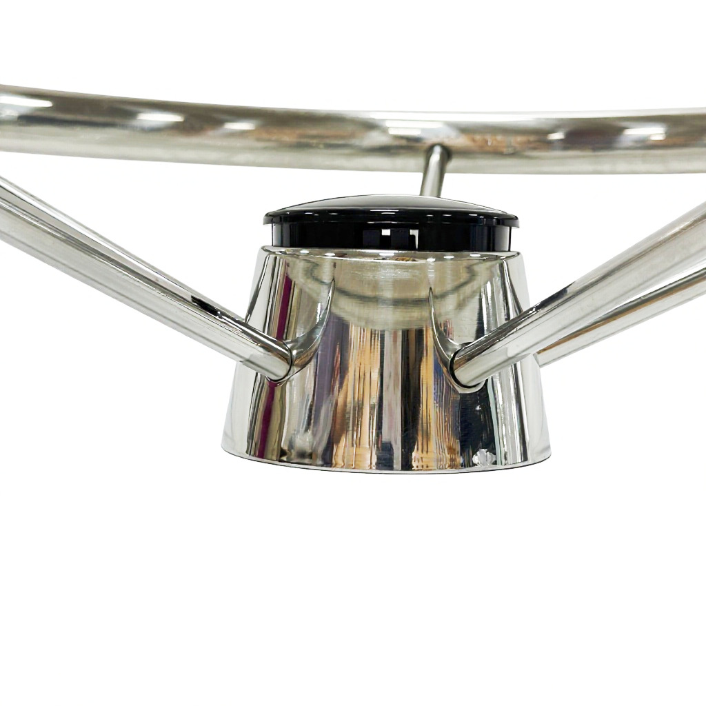 Five-spoke round tube stainless steel 304 yacht rudder wheel, marine steering wheel, maritime steering wheel