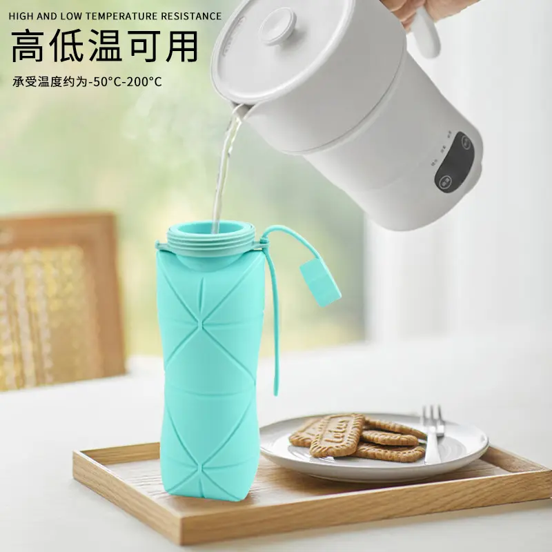 J 20% off Stackable Cup Portable Travel Silicone Telescopic High Temperature Resistant Sports Foldableing Food Grade Water Cup Large Capacity Water Cup G3