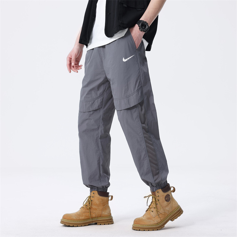 2026 New Style Work Pants for Men, Summer Thin Loose Fit Running Fitness Quick-Dry Pants, American-Style Casual Long Pants for Men