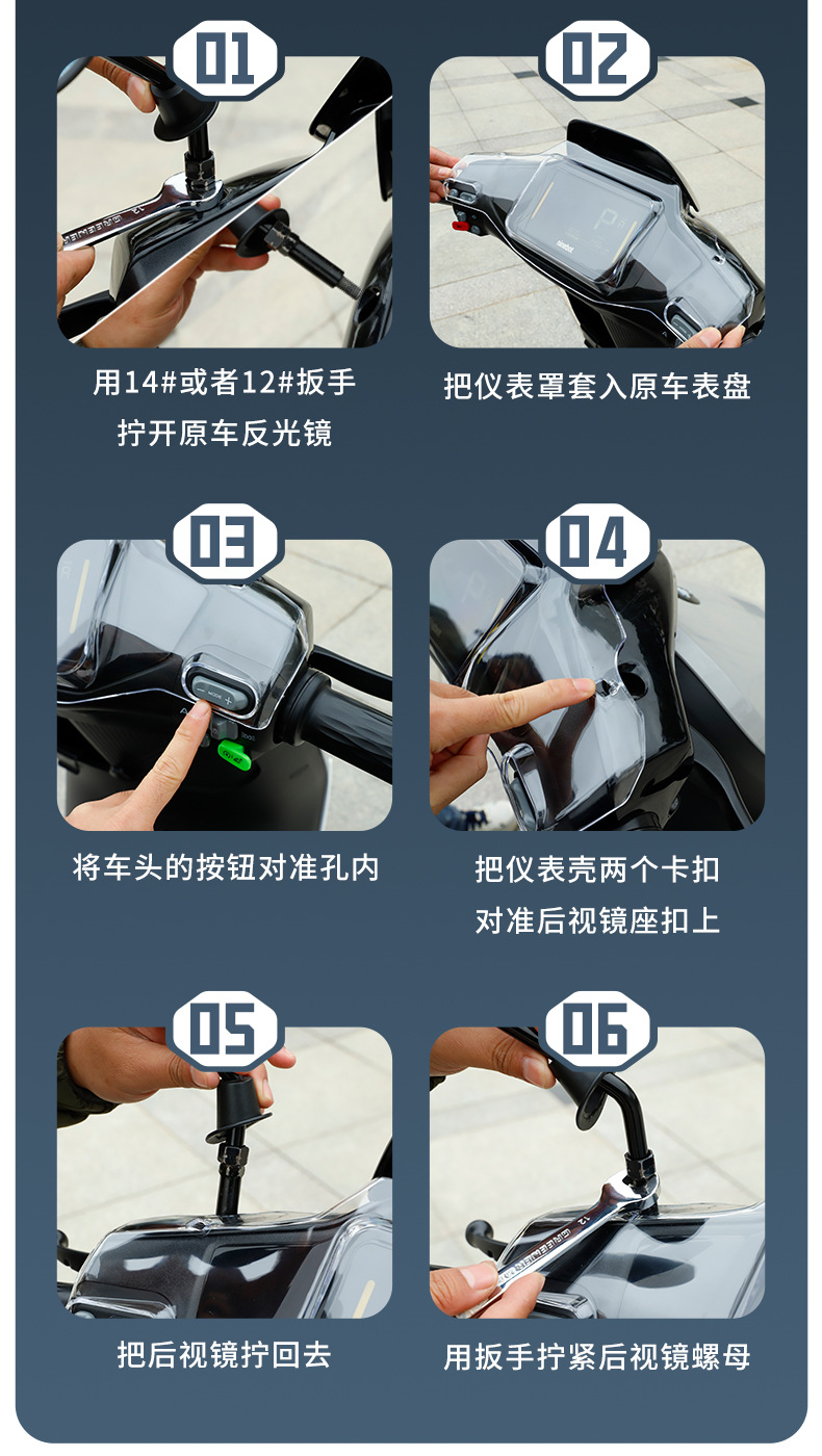 Suitable for Ninebot M95C+ Mk2/M85C+ Mk2 All-Inclusive Front Waterproof Instrument Case F2Z 110 Protective Cover