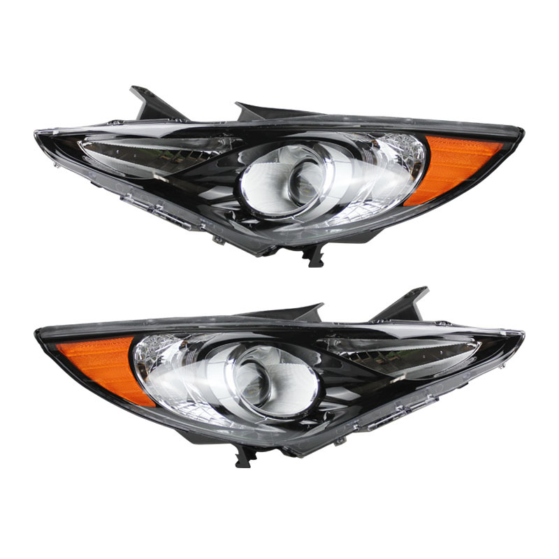 Hyundai Sonata 2011-2014 üçün ön fara, qara korpus
