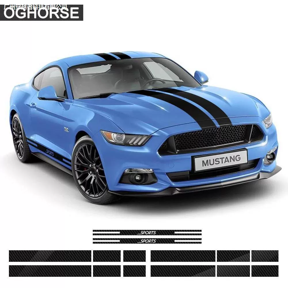 Подклейка-значок для Ford Mustang, наклейка на капот, наклейка на кузов, спортивная машина, наклейка на боковую юбку