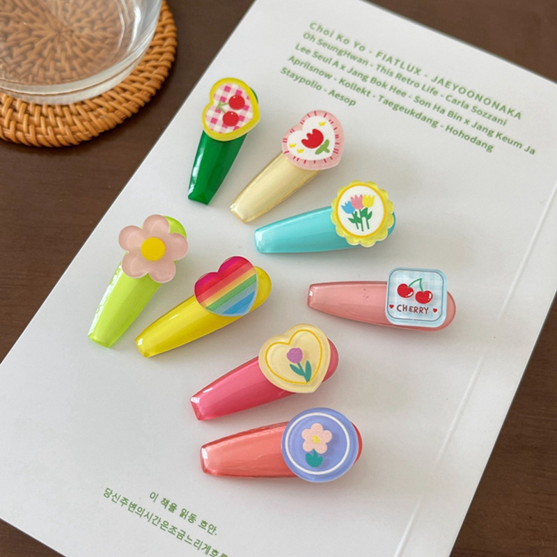 Cute Tulip Hairpin Sweet Girl Heart Nail Cover Hairpin Bangs Clip Side Clip Japanese and Korean New Hair Accessories