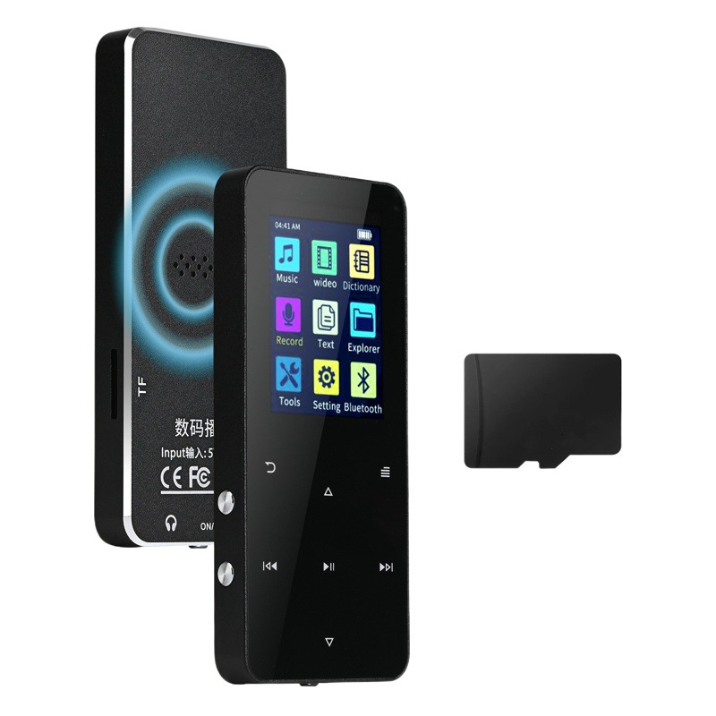 Edición del comercio exterior metal Bluetooth MP3 Walkman incorporado 16GB Tarjeta de inserción MP4 reproductor de música pantalla táctil FM novela