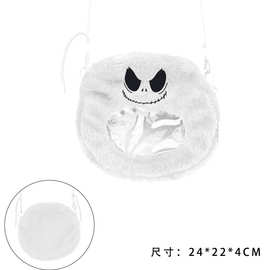 圣诞夜惊魂杰克Jack痛包娃包毛绒斜挎包大容量单肩包二次元软妹包