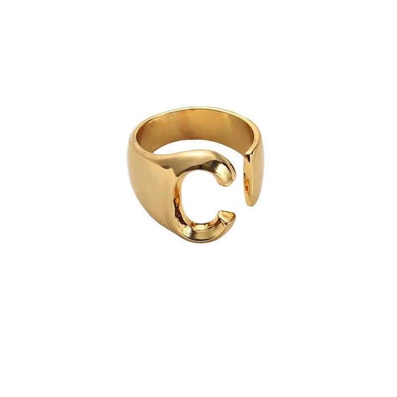 Fashion Letter Copper Plating Open Ring 1 Piece