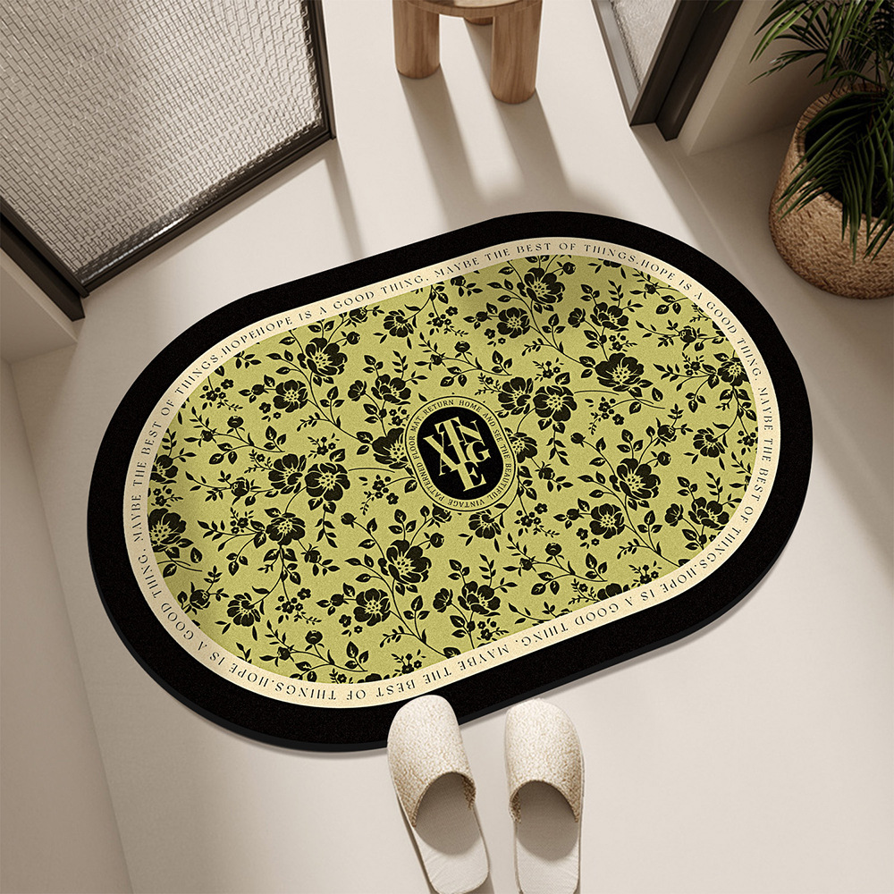 gabinete de baño americano puerta de barro de diatomeas absorción de agua alfombra antideslizante de secado rápido alfombra de baño alfombra de puerta