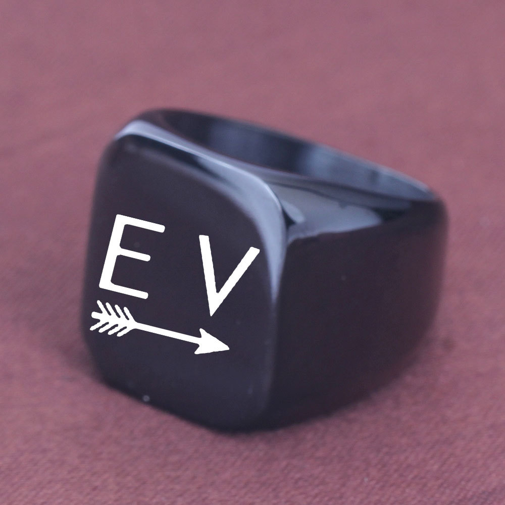 Retro Arrow Titanium Steel Plating Rings