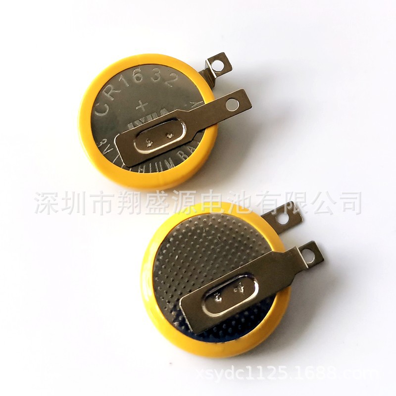 源头厂家现货供应CR1632贴片焊脚电池3V高容量CR1632正极平行焊脚