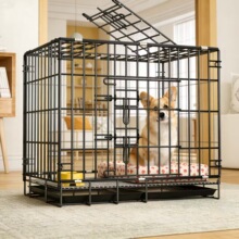狗笼小型犬狗围栏宠物家用折叠笼带厕所便捷携带车载狗笼子批发