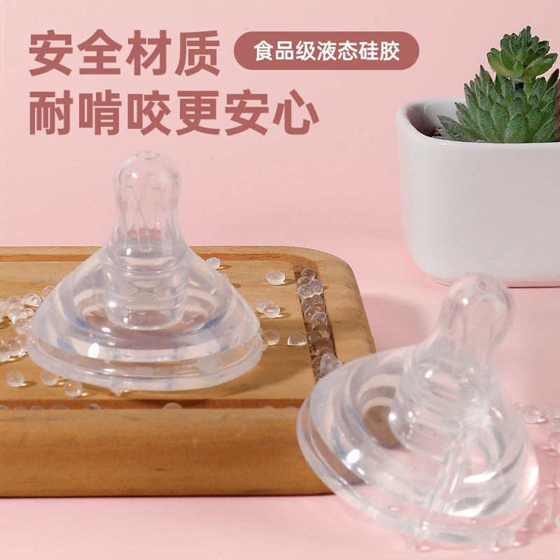 Bebé de calibre amplio un sorbo de chupeta para adaptarse a biberón de 5 cm de calibre para bebés a prueba de fugas de chupeta de agua