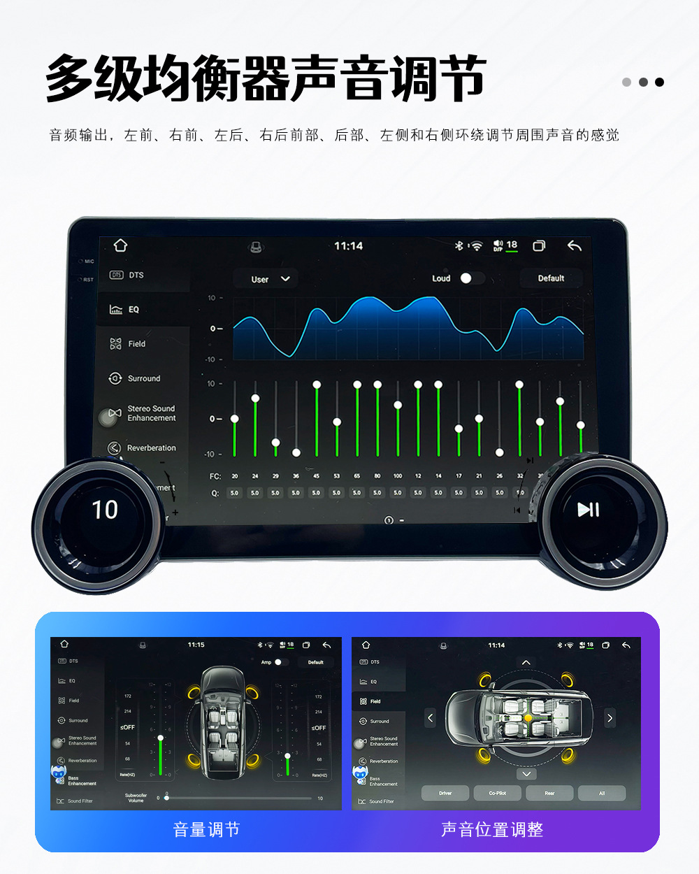 11.5inch Android Carplay Car Navigation Dual Knob Car Multimedia Player Radio Navigation Bluetooth