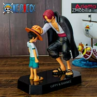 Figure (One Piece) Luffy & Shanks scene, interactive pose, compact collectible
