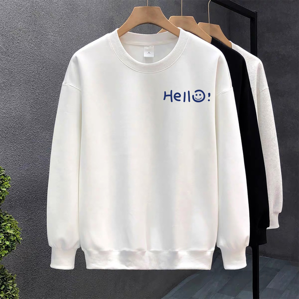 Blanco pesado camiseta de algodón mujer otoño invierno nuevo estilo europeo y americano camiseta de manga larga camiseta de fondo camiseta de estudiantes sin terciopelo
