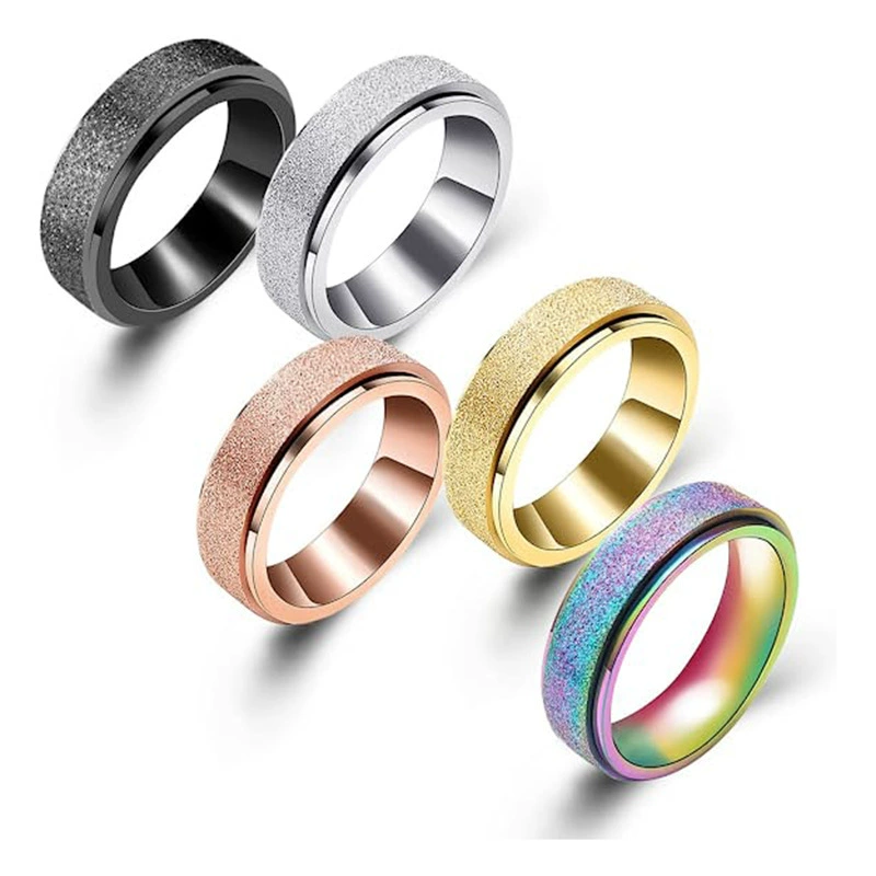 Европейское и американское трансграничное кольцо для декомпрессии из нержавеющей стали Xinghe, вращающееся кольцо из матовой титановой стали