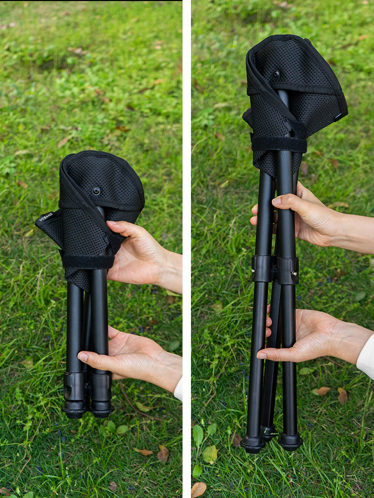 NOBANA al aire libre gran triángulo taburete de aleación de aluminio portátil de pesca de tres patas silla plegable banco de camping picnic Maza