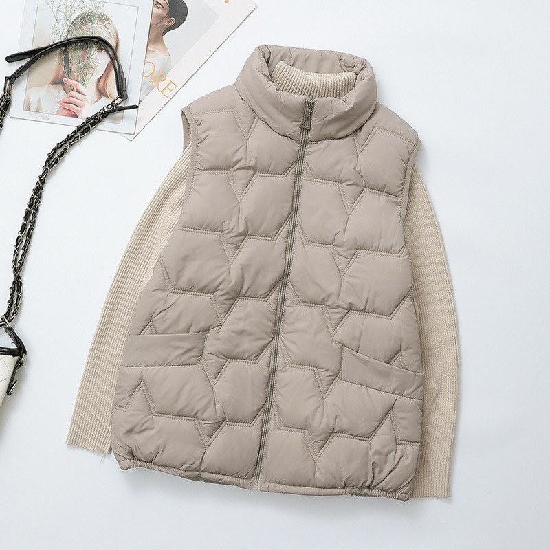 Autumn and winter large-size down cotton vest wearing middle-aged and elderly mothers in 2025 new warm vest vest