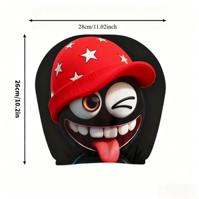 Universal seat cover pullover printed car headrest cover, TEMU - red-star-hat-emoji-double-sided-printing-1-piece